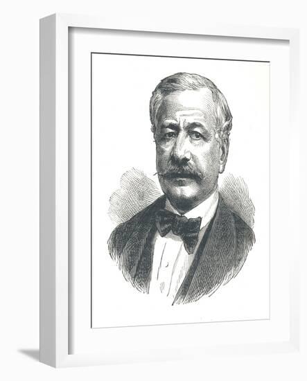 Ferdinand De Lesseps, French Diplomat and Later Developer of the Suez Canal, 1893-null-Framed Giclee Print