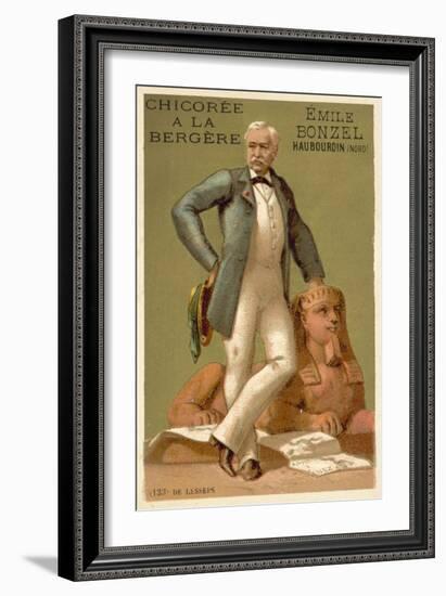 Ferdinand De Lesseps, French Diplomat, Entrepreneur and Canal Builder-null-Framed Giclee Print