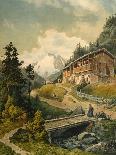Alpine Landscape with a Bridge-Ferdinand Gatt-Giclee Print