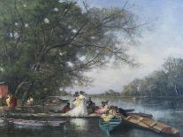 Boating on the Seine, 1875-1876-Ferdinand Heilbuth-Framed Giclee Print