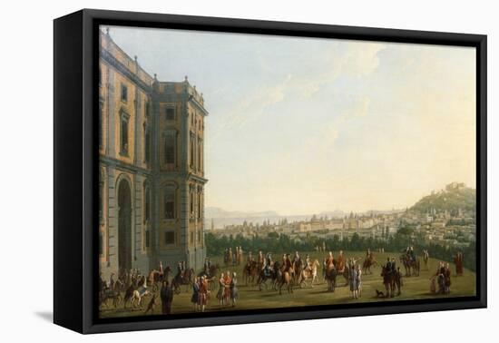 Ferdinand IV at the Royal Palace of Capodimonte in Naples, Ca 1762-Antonio Joli-Framed Premier Image Canvas