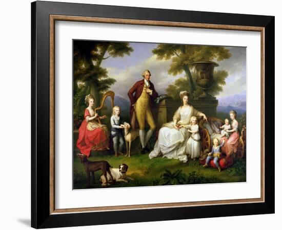 Ferdinand IV King of Naples, and His Family-Angelica Kauffmann-Framed Giclee Print