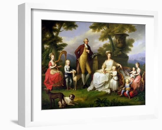 Ferdinand IV King of Naples, and His Family-Angelica Kauffmann-Framed Giclee Print