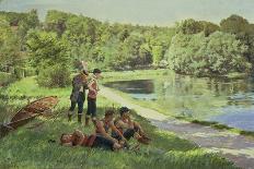 The Team Resting, 1900 (Oil on Canvas)-Ferdinand Joseph Gueldry-Giclee Print