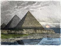 The Pyramids of Giza, from a Series of the "Seven Wonders of the World"-Ferdinand Knab-Framed Giclee Print