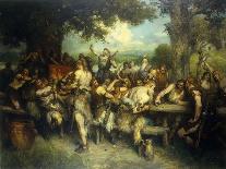 A Viking Celebration, 1925 (Oil on Canvas)-Ferdinand Leeke-Giclee Print