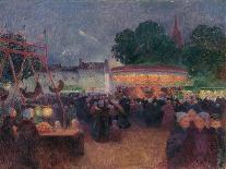 Night Fair at Saint-Pol-De-Léon, Ca 1896-Ferdinand Loyen du Puigaudeau-Mounted Giclee Print