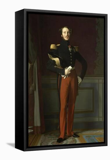 Ferdinand Philippe, duc d'Orléans (1810-1842), représenté en uniforme de général de division-Jean-Auguste-Dominique Ingres-Framed Premier Image Canvas