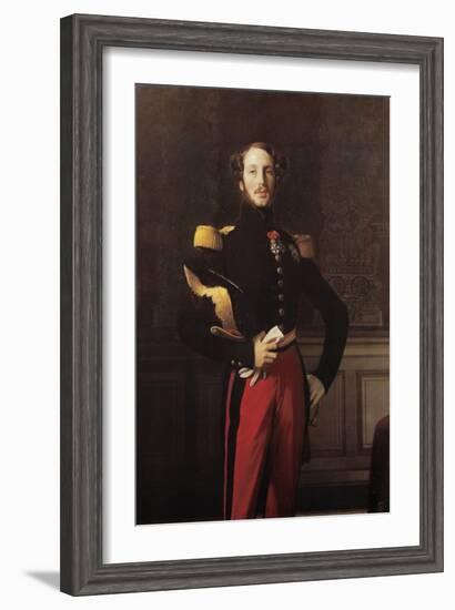 Ferdinand-Philippe-Louis-Charles-Henri, Duc D'Orleans-Jean-Auguste-Dominique Ingres-Framed Art Print