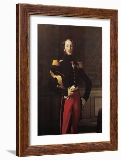 Ferdinand-Philippe-Louis-Charles-Henri, Duc D'Orleans-Jean-Auguste-Dominique Ingres-Framed Art Print