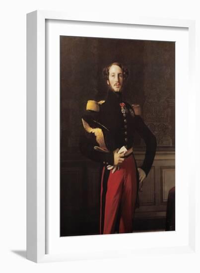 Ferdinand-Philippe-Louis-Charles-Henri, Duc D'Orleans-Jean-Auguste-Dominique Ingres-Framed Art Print