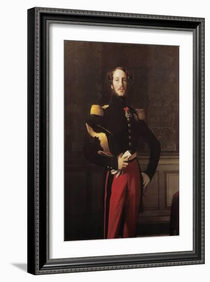 Ferdinand-Philippe-Louis-Charles-Henri, Duc D'Orleans-Jean-Auguste-Dominique Ingres-Framed Art Print