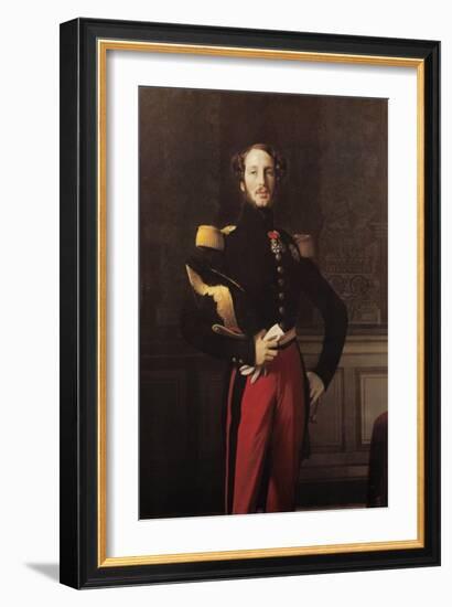 Ferdinand-Philippe-Louis-Charles-Henri, Duc D'Orleans-Jean-Auguste-Dominique Ingres-Framed Art Print