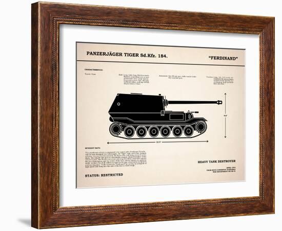Ferdinand Tank Destroyer-Mark Rogan-Framed Art Print