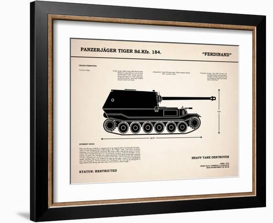 Ferdinand Tank Destroyer-Mark Rogan-Framed Art Print