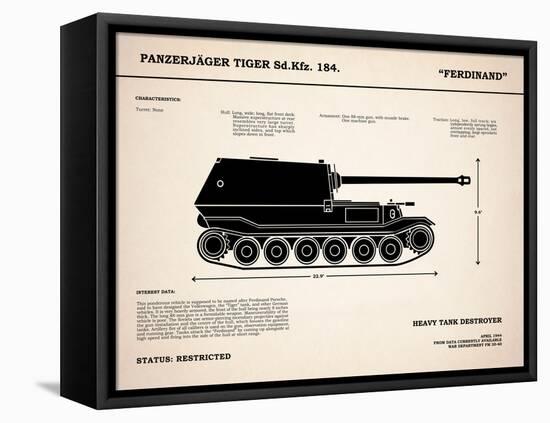 Ferdinand Tank Destroyer-Mark Rogan-Framed Stretched Canvas