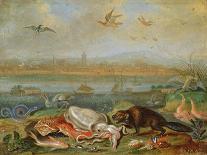 Creatures from the Four Continents in a Landscape with a View of Canton in the Background-Ferdinand van Kessel-Giclee Print