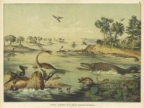 Animals and Plants of the Jurassic Era in Europe-Ferdinand Von Hochstetter-Art Print
