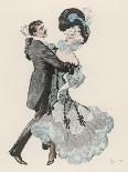 Valse Bleue, Her Wide Skirt Swirls Gracefully as Her Partner Leads Her Through a Passionate Waltz-Ferdinand Von Reznicek-Mounted Photographic Print