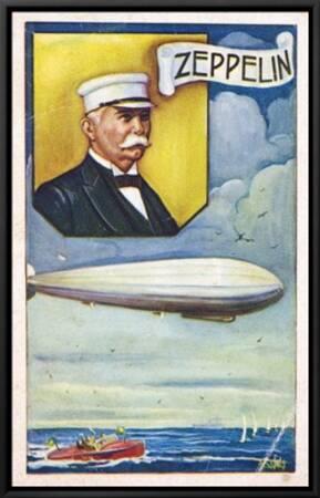 Ferdinand Von Zeppelin With Airship Giclee Print Art Com