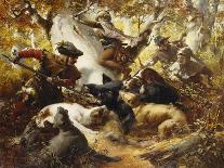 The Wild Boar Hunt-Ferdinand Wagner-Mounted Giclee Print