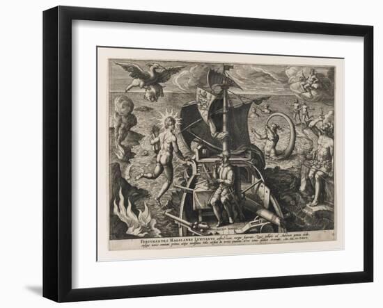 Ferdinandes Magallanes Lusitanus (Americae Retecti), 1591-Philipp Galle-Framed Giclee Print