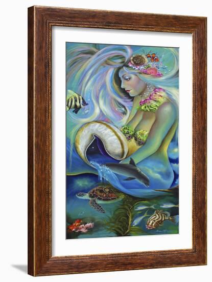 Fergierina the Mermaid-Sue Clyne-Framed Giclee Print