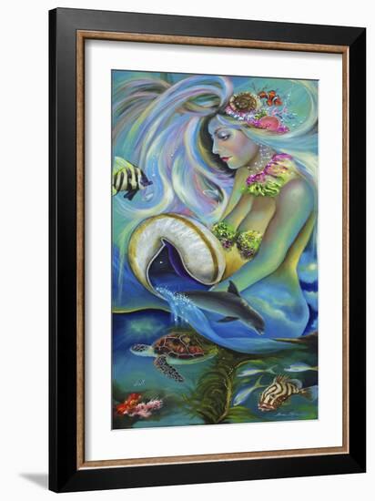 Fergierina the Mermaid-Sue Clyne-Framed Giclee Print