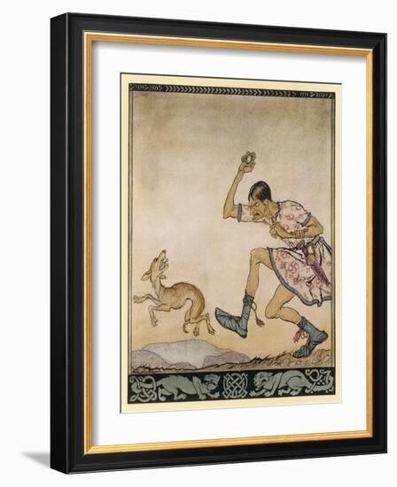 Fergus Fionnliath-Arthur Rackham-Framed Art Print