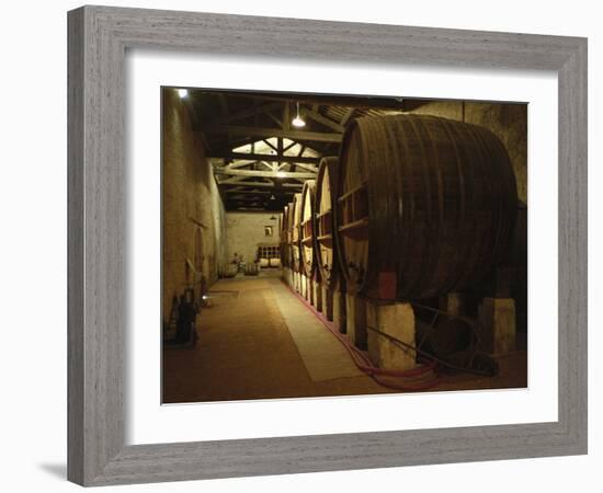 Fermentation Vats in Winery, Domaine Saint Martin De La Garrigue, Montagnac-Per Karlsson-Framed Photographic Print