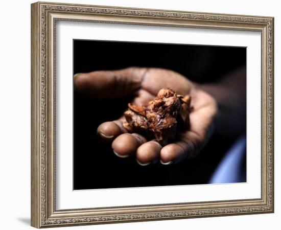 Fermenting Cocoa Beans at the Aqua Izé Cocoa Plant in Saotomé and Principé-Camilla Watson-Framed Photographic Print