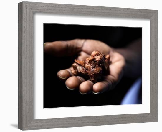 Fermenting Cocoa Beans at the Aqua Izé Cocoa Plant in Saotomé and Principé-Camilla Watson-Framed Photographic Print