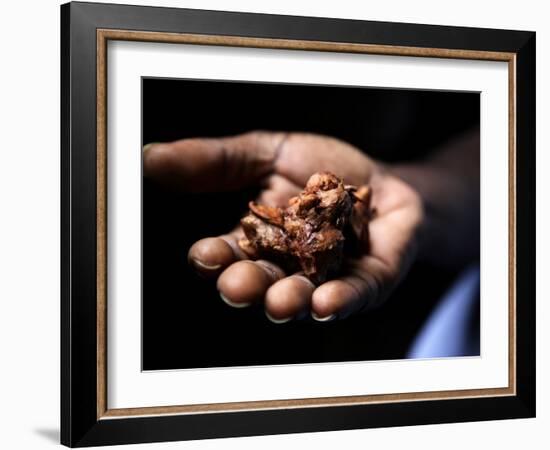 Fermenting Cocoa Beans at the Aqua Izé Cocoa Plant in Saotomé and Principé-Camilla Watson-Framed Photographic Print