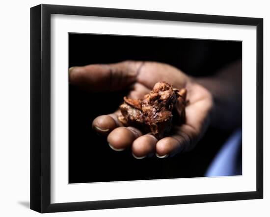 Fermenting Cocoa Beans at the Aqua Izé Cocoa Plant in Saotomé and Principé-Camilla Watson-Framed Photographic Print