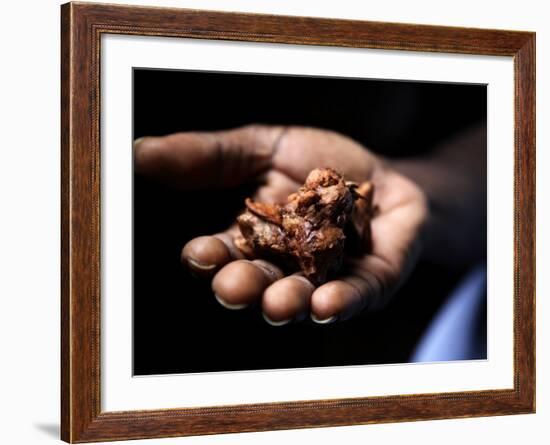 Fermenting Cocoa Beans at the Aqua Izé Cocoa Plant in Saotomé and Principé-Camilla Watson-Framed Photographic Print