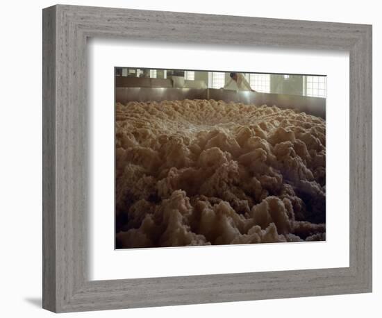 Fermenting vessels at Tetley's brewery, Leeds, West Yorkshire, 1968-Michael Walters-Framed Photographic Print