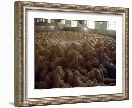 Fermenting vessels at Tetley's brewery, Leeds, West Yorkshire, 1968-Michael Walters-Framed Photographic Print