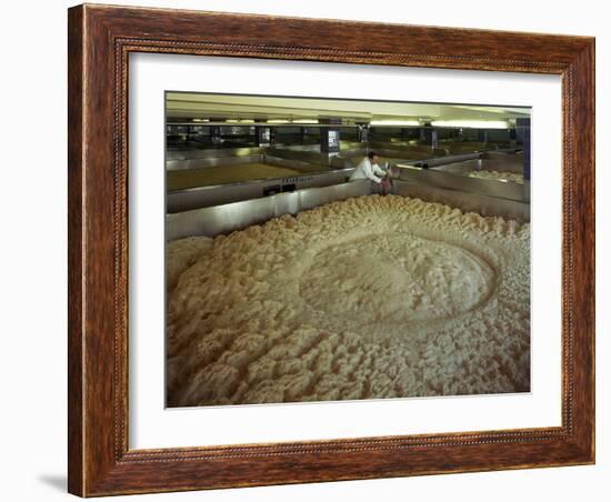 Fermenting vessels at Tetley's brewery, Leeds, West Yorkshire, 1968-Michael Walters-Framed Photographic Print