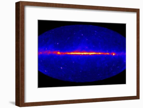 Fermi Gamma-ray Space Telescope Sky Map-null-Framed Photographic Print