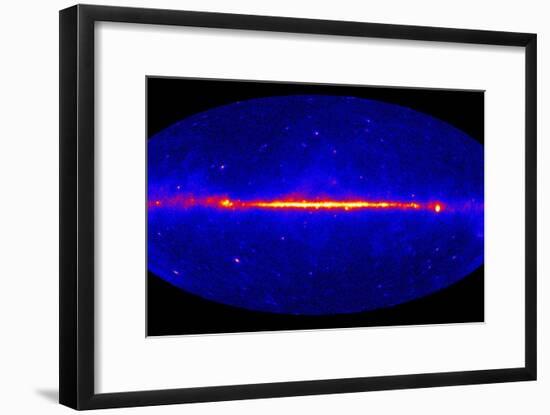 Fermi Gamma-ray Space Telescope Sky Map-null-Framed Photographic Print