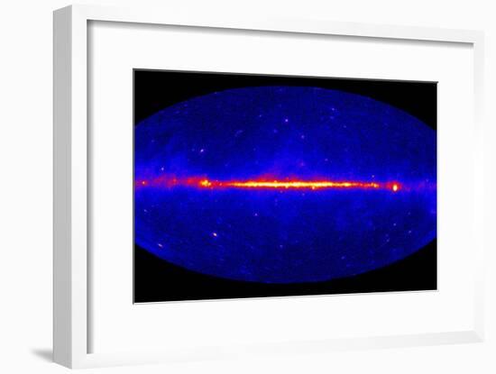 Fermi Gamma-ray Space Telescope Sky Map-null-Framed Photographic Print