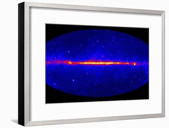 Fermi Gamma-ray Space Telescope Sky Map-null-Framed Photographic Print