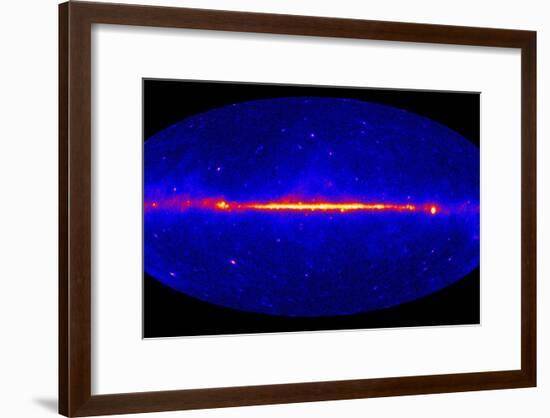Fermi Gamma-ray Space Telescope Sky Map-null-Framed Photographic Print
