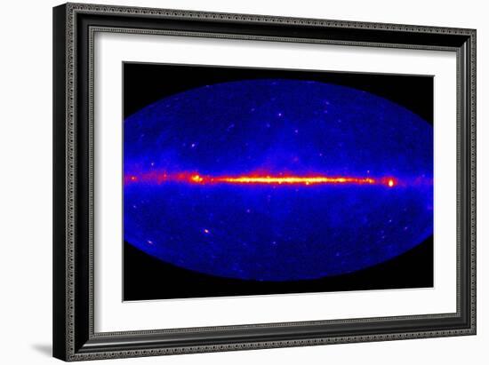 Fermi Gamma-ray Space Telescope Sky Map-null-Framed Photographic Print