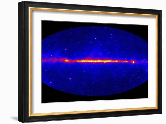 Fermi Gamma-ray Space Telescope Sky Map-null-Framed Photographic Print