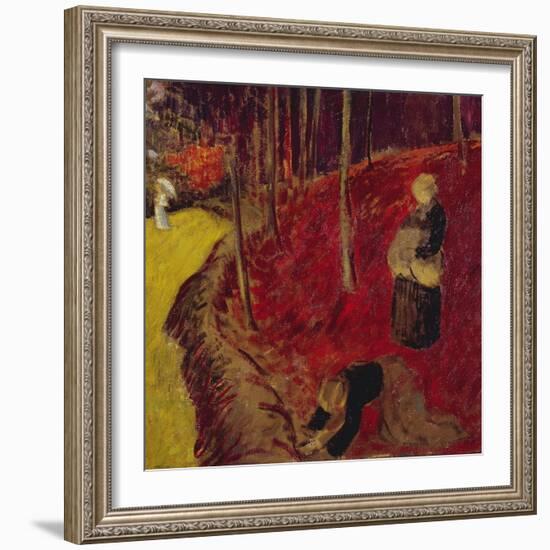 Fern Gatherers in the Bois d'Amour at Pont Aven; Les Ramasseuses de Fougeres Au Bois d'Amour a…-Paul Serusier-Framed Giclee Print