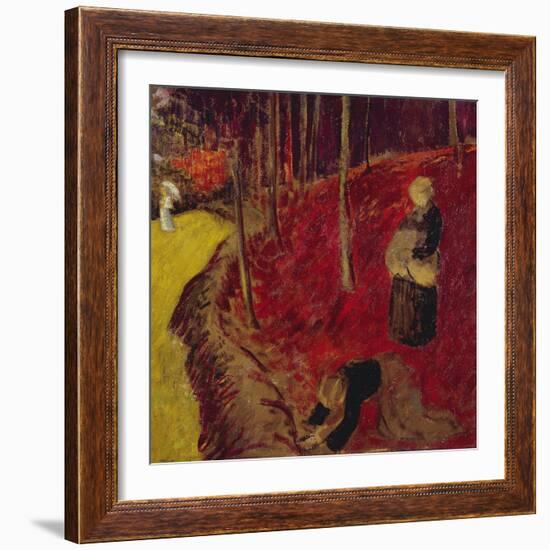 Fern Gatherers in the Bois d'Amour at Pont Aven; Les Ramasseuses de Fougeres Au Bois d'Amour a…-Paul Serusier-Framed Giclee Print