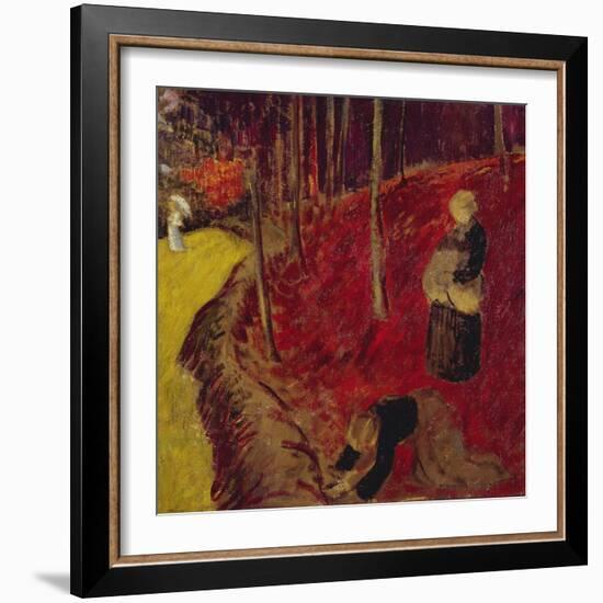 Fern Gatherers in the Bois d'Amour at Pont Aven; Les Ramasseuses de Fougeres Au Bois d'Amour a…-Paul Serusier-Framed Giclee Print