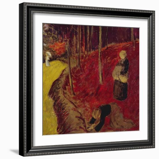 Fern Gatherers in the Bois d'Amour at Pont Aven; Les Ramasseuses de Fougeres Au Bois d'Amour a…-Paul Serusier-Framed Giclee Print