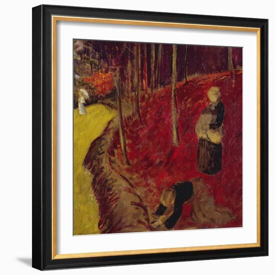 Fern Gatherers in the Bois d'Amour at Pont Aven; Les Ramasseuses de Fougeres Au Bois d'Amour a…-Paul Serusier-Framed Giclee Print